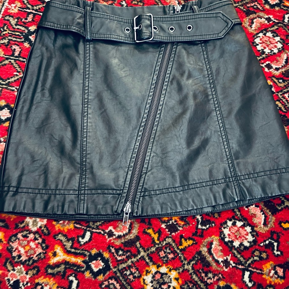 Black Leather Skirt